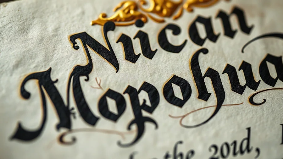 Caligrafía del texto histórico Nican Mopohua 'Aquí se narra'