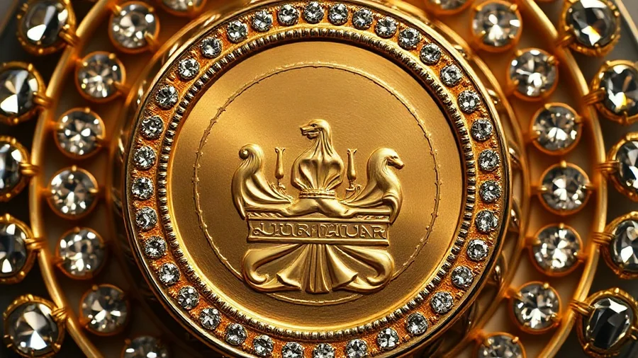 Solid 14K gold diamond-cut medal replicating the 1531 Tilma image