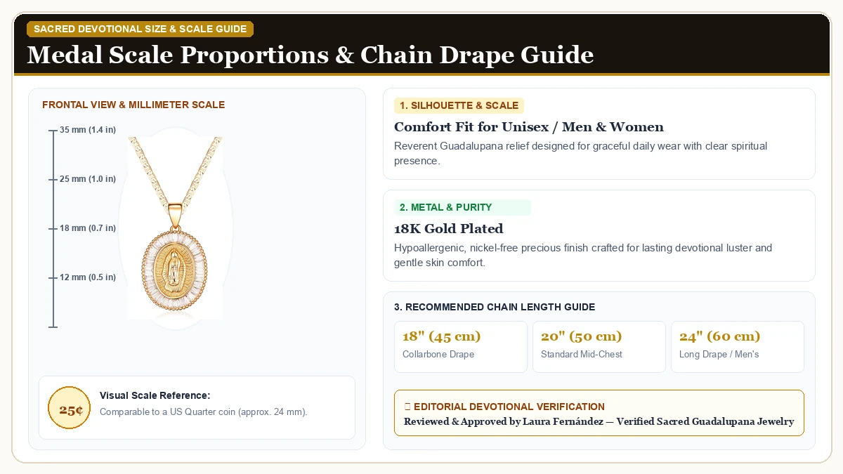 Size and millimeter scale measurement infographic: Barzel 18K Gold Plated Flat Mariner/Marina 060 3MM Chain Necklace in 18K Gold Plated with chain drape guide