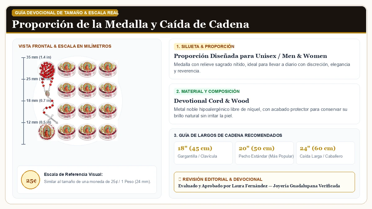 Infografía de escala y medidas en milímetros: Bucherry Scented Rosary Collar Party Favor Católico Regalos con B en Cordón Devocional y Madera Sagrada con guía de tamaño y largo de cadena