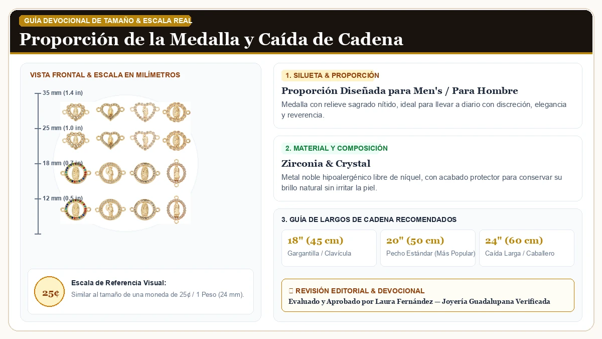 Infografía de escala y medidas en milímetros: Colorful Rhinestone Connectors Colorful Glass Rhinestone Links Go en Circonias Cúbicas Brillantes con guía de tamaño y largo de cadena