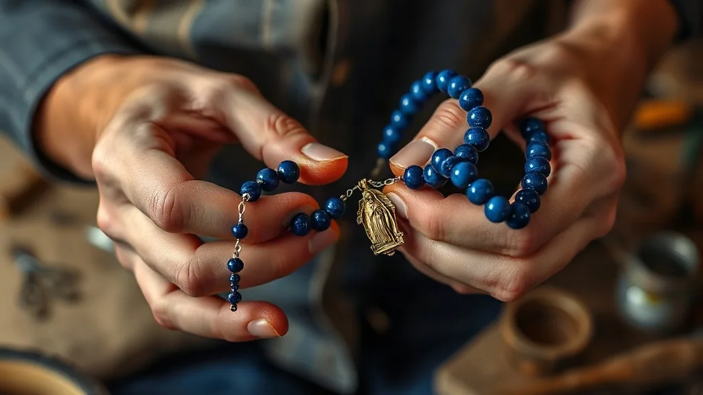 Collares Rosario de la Virgen de Guadalupe: Cuentas, Cristales y Madera para Orar