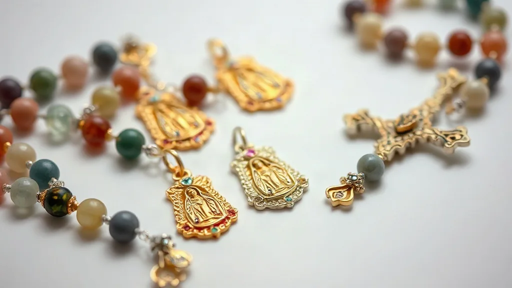 Guadalupe charms and pendants in gold and silver for bracelets and rosaries